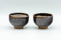 Tezumi — Japanese Teacups - Pair of Brown Tenmoku Glazed Guinomi - 40ml — front view