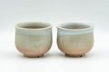 Japanese Teacups - Pair of 天鵬山 Tsubaki Kiln Hagi-yaki Yunomi - 130ml - Tezumi