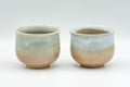 Japanese Teacups - Pair of 天鵬山 Tsubaki Kiln Hagi-yaki Yunomi - 130ml - Tezumi