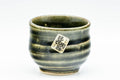 Tezumi — Japanese Teacups - Pair of Forest Green Glazed Guinomi - 60ml — top-down view of the interior