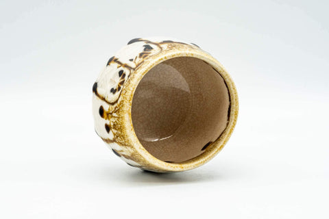 Japanese Teacup - White Honey Drip-Glazed Yunomi - 130ml - Tezumi