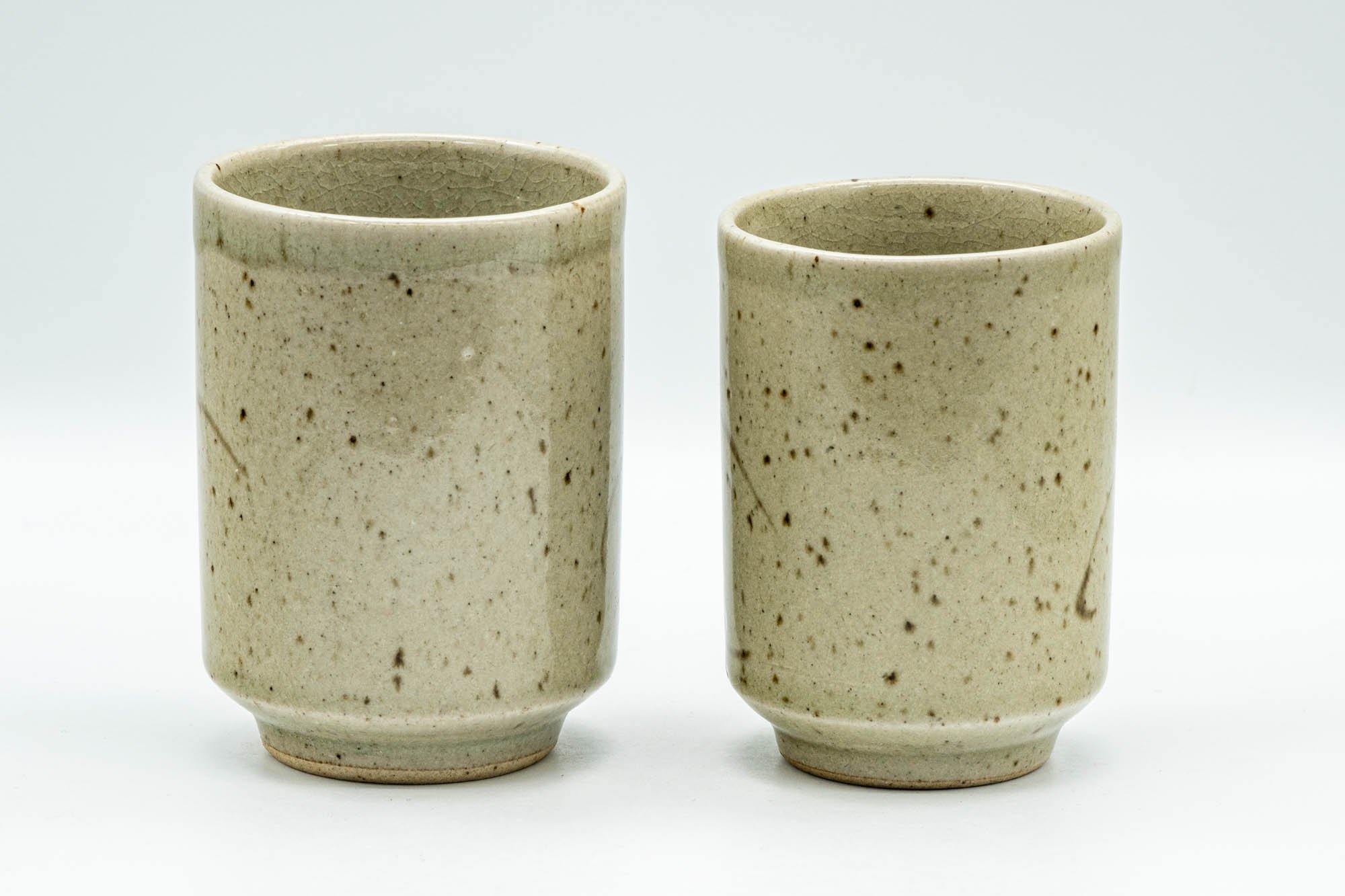 Japanese Teacups - Pair of Blue Floral Meoto Yunomi - Tezumi