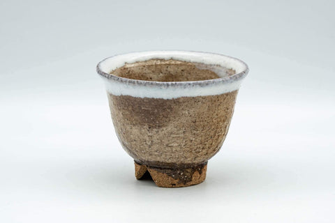 Japanese Teacup - Brown White Drip-Glazed Hagi-yaki Yunomi - 125ml - Tezumi