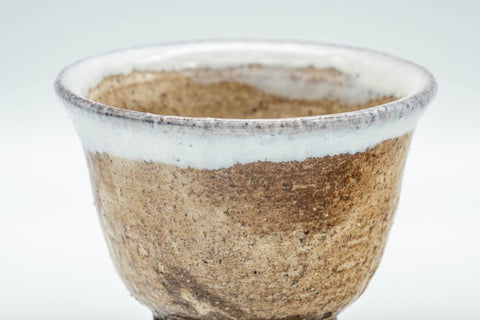 Japanese Teacup - Brown White Drip-Glazed Hagi-yaki Yunomi - 125ml - Tezumi