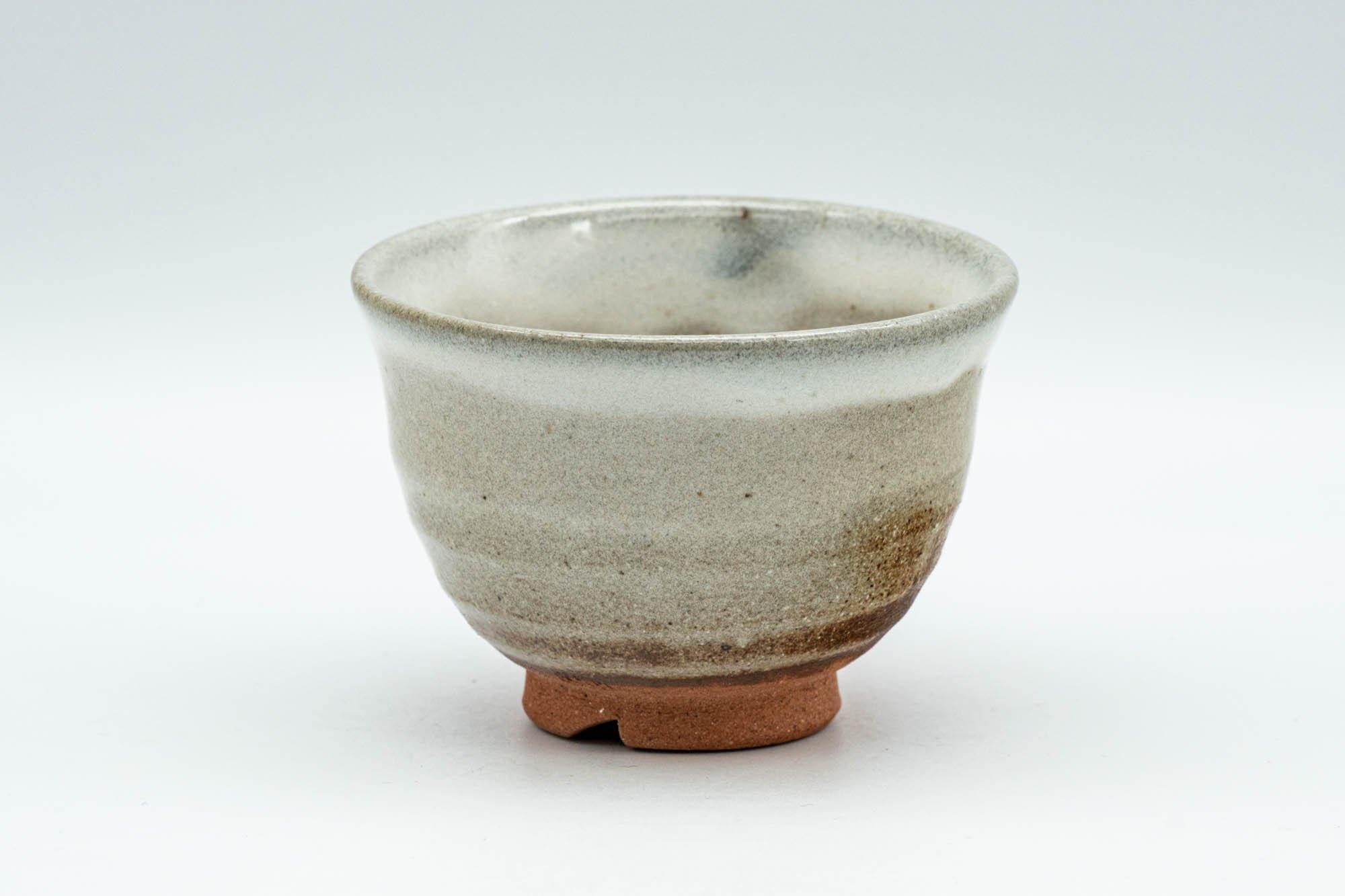 Japanese Teacup - Brown and White Drip-Glazed Hagi-yaki Yunomi - 100ml - Tezumi