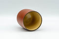 Tezumi — Japanese Teacup - Yellow Interior Glazed Tokoname-yaki Yunomi - 160ml — three-quarter view