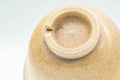 Tezumi — Japanese Teacup - Beige White Drip-Glazed Hagi-yaki Yunomi  - 90ml — inverted showing the foot ring
