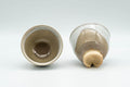 Tezumi — Japanese Teacups - Pair of Hagi-yaki Guinomi - 55ml — three-quarter view