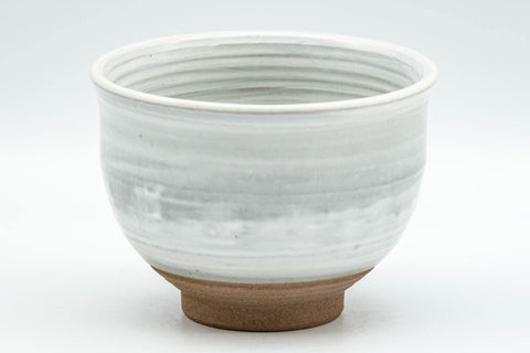 Japanese Teacups - Pair of Grey and White Glazed Spiral Yunomi - 180ml - Tezumi