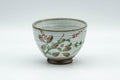 Tezumi — Japanese Teacup - Floral Grey Spiral Glazed Yunomi - 70ml — front view
