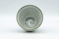 Tezumi — Japanese Teacup - Floral Grey Spiral Glazed Yunomi - 70ml — three-quarter view