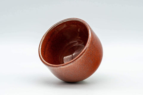 Tezumi — Japanese Teacup - Red Glazed Guinomi - 65ml — three-quarter view