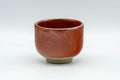 Tezumi — Japanese Teacup - Red Glazed Guinomi - 65ml — front view from another angle
