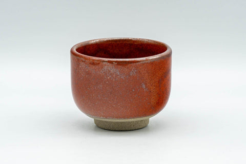 Tezumi — Japanese Teacup - Red Glazed Guinomi - 65ml — front view from another angle