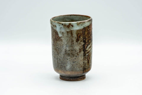 Tezumi — Japanese Teacup - Brown and Grey Patterned Yunomi - 190ml — front view from another angle
