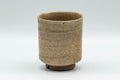 Tezumi — Japanese Teacup - Beige Textured Hagi-yaki Yunomi - 110ml — front view from another angle