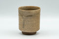 Tezumi — Japanese Teacup - Beige Textured Hagi-yaki Yunomi - 110ml — front view