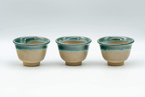 Japanese Teacups - Set of 3 Agano-yaki Yunomi - 70ml - Tezumi