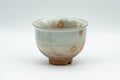 Tezumi — Japanese Teacup - Beige, Pink Gohonte, and White Drip-Glazed Hagi-yaki Yunomi - 180ml — front view
