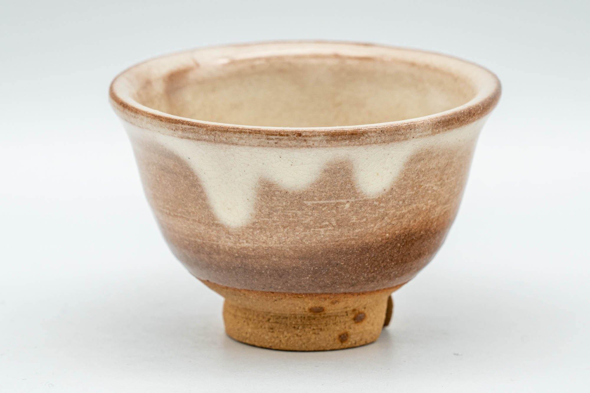Japanese Teacups - Set of 5 Beige Drip-Glazed Guinomi - 35ml - Tezumi