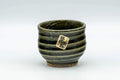 Tezumi — Japanese Teacup - Green Glazed Spiral Guinomi - 55ml — front view