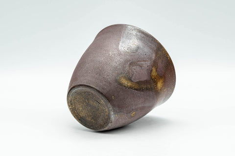 Tezumi — Japanese Teacup - Large Textured Bizen-yaki Yunomi - 230ml — top-down view of the interior