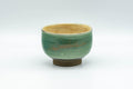 Tezumi — Japanese Teacup - Emerald Green Gold Speckled Yunomi - 80ml — front view