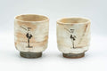 Japanese Teacups - Pair of Gohonte Glazed Meoto Yunomi - Tezumi