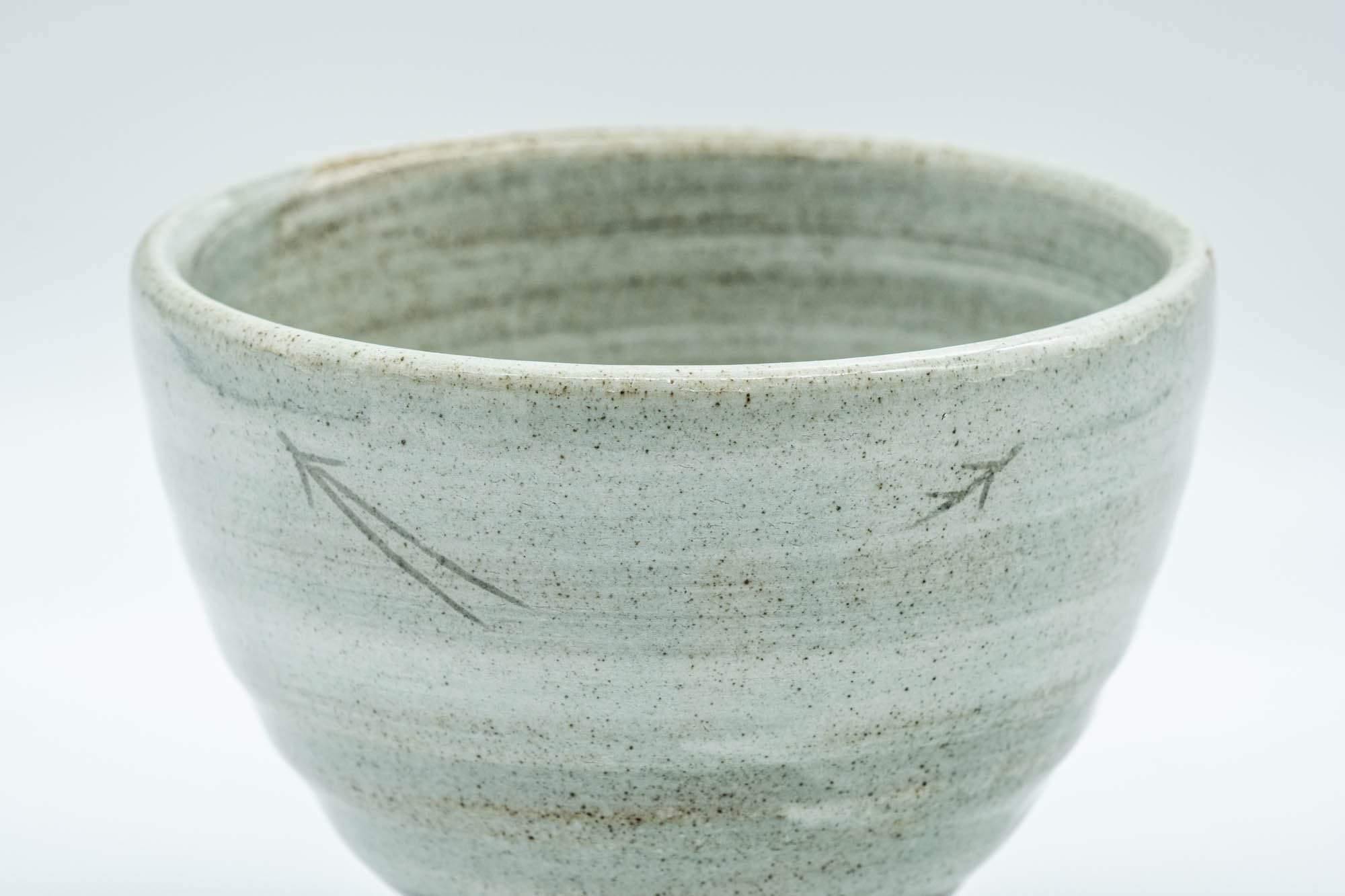 Japanese Teacup - Spiral Glaze Grey and White Yunomi - 180ml - Tezumi