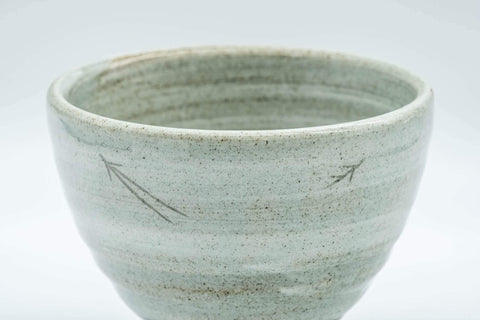 Japanese Teacup - Spiral Glaze Grey and White Yunomi - 180ml - Tezumi