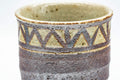 Japanese Teacup - Beige Stoneware Patterned Yunomi - 180ml - Tezumi