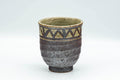 Japanese Teacup - Beige Stoneware Patterned Yunomi - 180ml - Tezumi