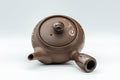Japanese Kyusu - Floral White and Brown Teapot with Rubber Grip - 250ml - Tezumi