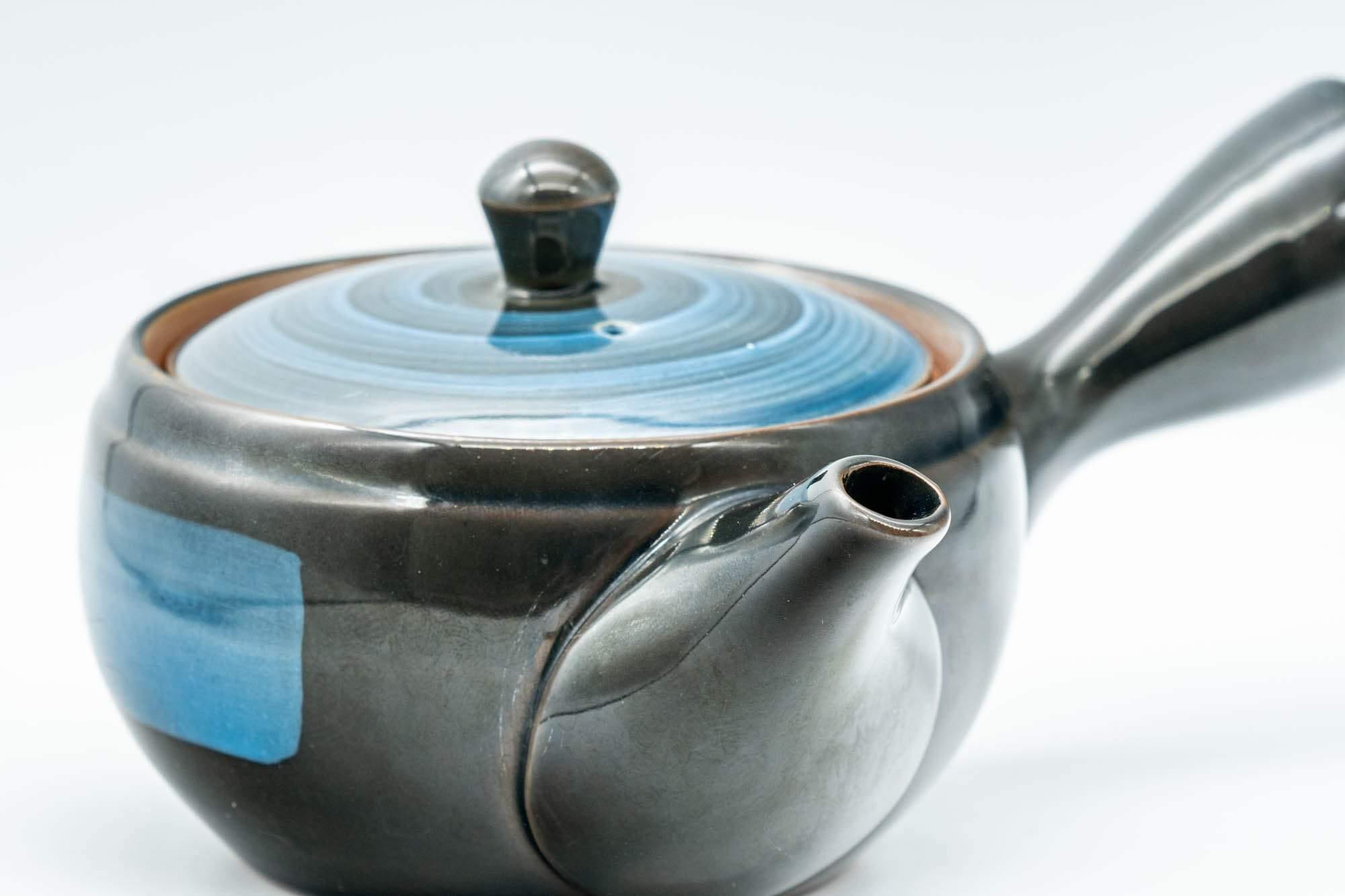 Japanese Kyusu - Blue Hakeme Mesh Teapot - 275ml - Tezumi