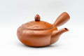 Tezumi — Japanese Kyusu - Engraved Tokoname-yaki Debeso Teapot - 325ml — three-quarter view