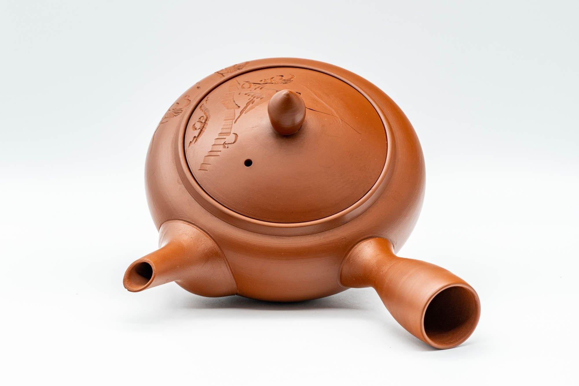 Japanese Kyusu - Engraved Tokoname-yaki Debeso Teapot - 325ml - Tezumi