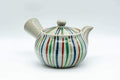 Japanese Kyusu - Multi-Colour Striped Debeso Teapot - 350ml - Tezumi