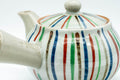 Japanese Kyusu - Multi-Colour Striped Debeso Teapot - 350ml - Tezumi