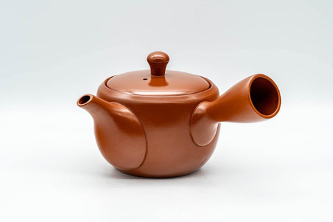 Tezumi — Japanese Kyusu - Classic Tokoname-yaki Ceramic Teapot - 320ml — three-quarter view from the opposite side