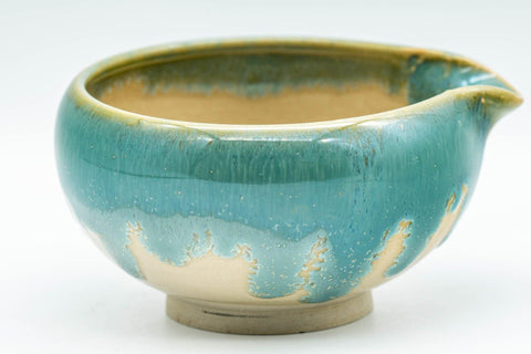 Japanese Katakuchi - Turquoise Agano-yaki Water Cooler - 125ml - Tezumi