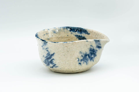 Tezumi — Japanese Katakuchi - Indigo White Water Cooler - 60ml — front view from another angle