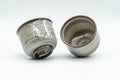 Tezumi — Japanese Teacups - Pair of Egret Utsutsugawa-yaki Guinomi - 50ml — three-quarter view