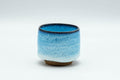 Tezumi — Japanese Teacup - Sky Blue Hare's Fur Glazed Guinomi - 55ml — front view
