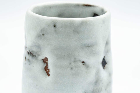 Japanese Teacup - Milky White Glazed Wabi-Sabi Yunomi - 160ml - Tezumi