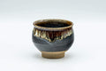 Japanese Teacup - Black and Brown Drip-Glazed Yunomi - 70ml - Tezumi