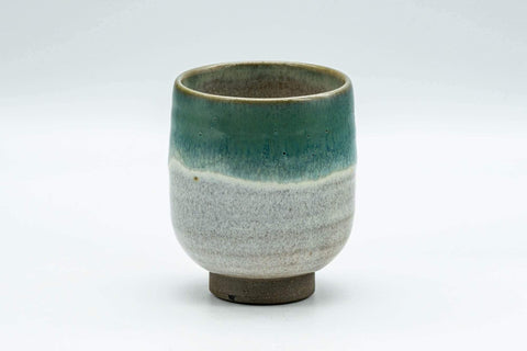 Japanese Teacup - Green Drip-Glazed Agano-yaki Yunomi - 100ml - Tezumi