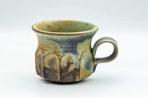Tezumi — Japanese Teacup - Pastel Ushirode Rear-handled Yunomi - 150ml — front view from another angle