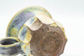 Tezumi — Japanese Teacup - Pastel Ushirode Rear-handled Yunomi - 150ml — inverted showing the foot ring