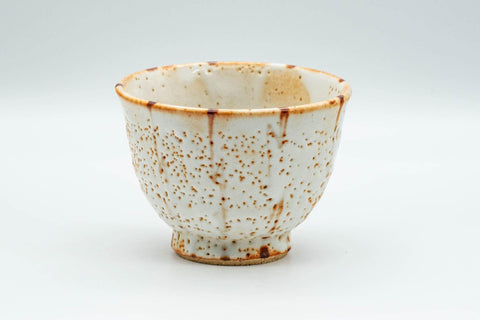 Japanese Teacup - Orange and White Shino Glazed Yunomi - 150ml - Tezumi