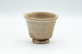Tezumi — Japanese Teacup - Beige-Glazed Hagi-yaki Yunomi - 90ml — front view from another angle